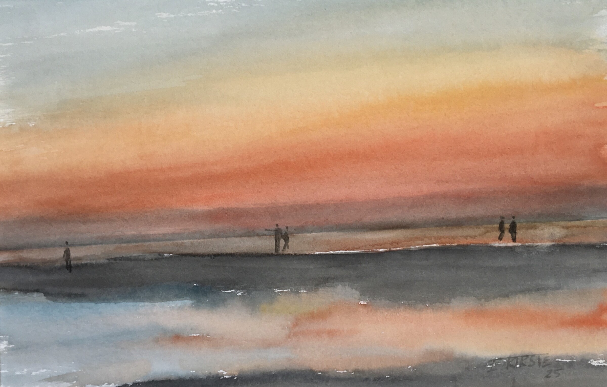 Strandspaziergang am Abend 29x23 2025